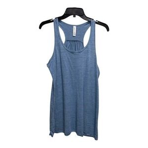 Bella Canvas Flowy Collection Tank Top Blue Heather Racerback Tank Top Size L